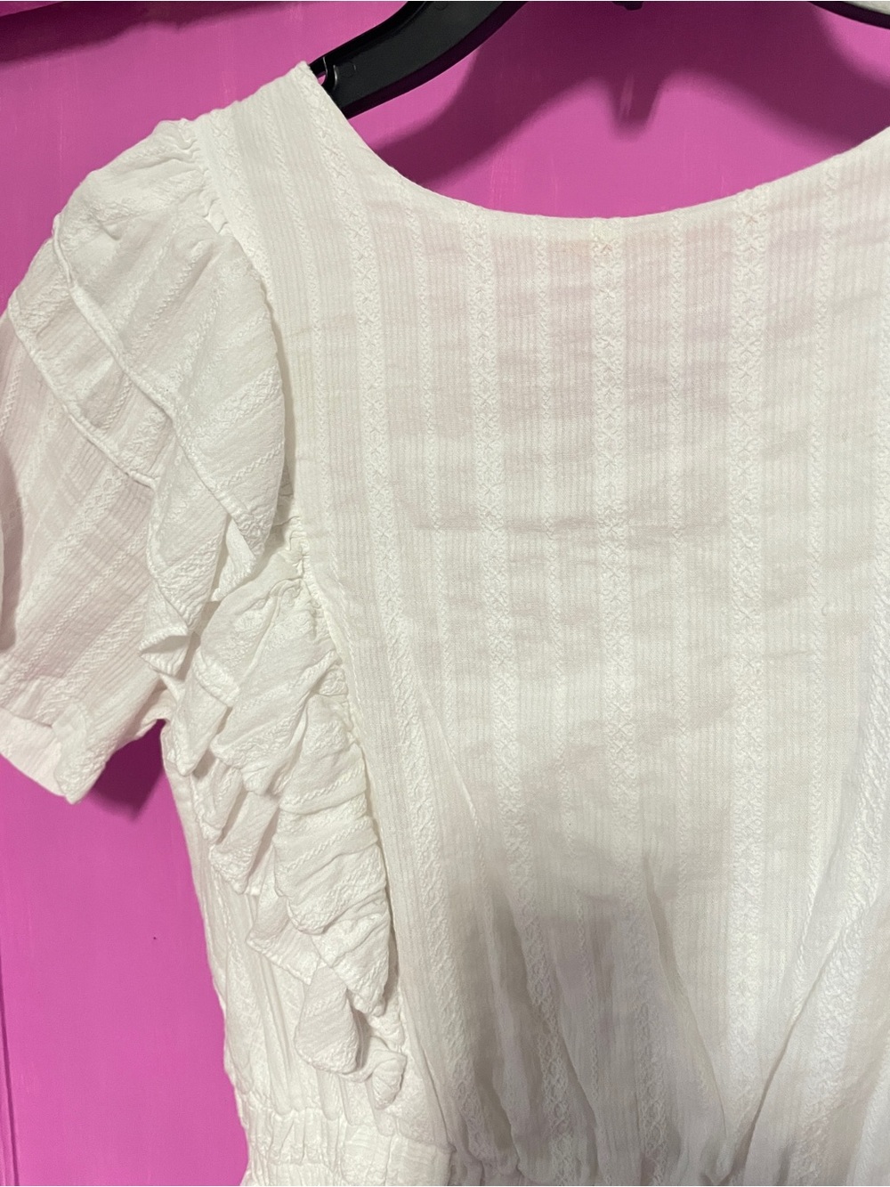 TCEC White Ruffle Tiered Mini Dress - Picture 3 of 5
